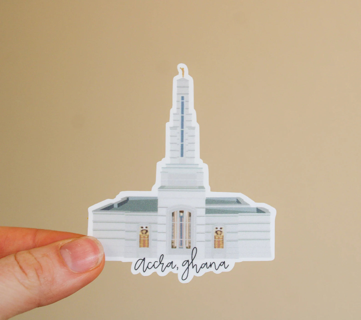 Accra, Ghana Temple - Sunbeam Stickers