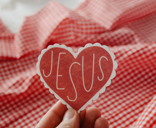 Jesus Heart Sticker