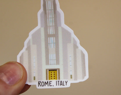 Rome, Italy LDS Temple - Sunbeam Stickers