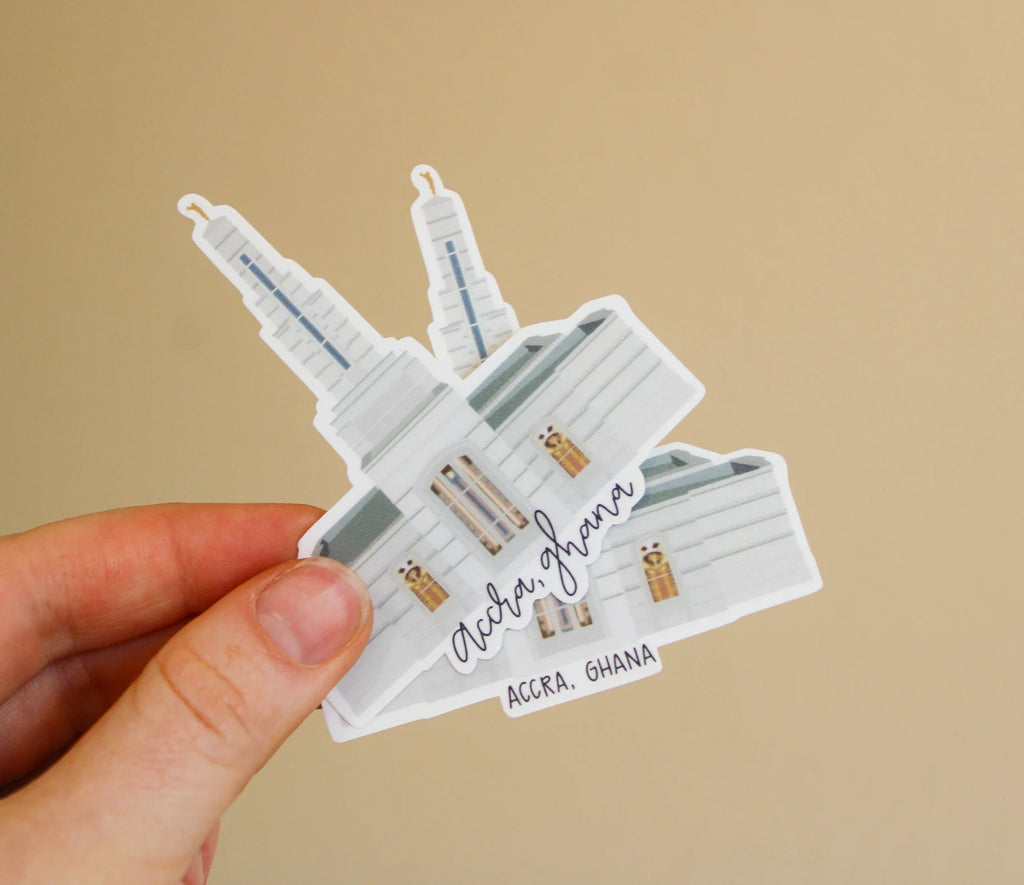 Accra, Ghana Temple - Sunbeam Stickers