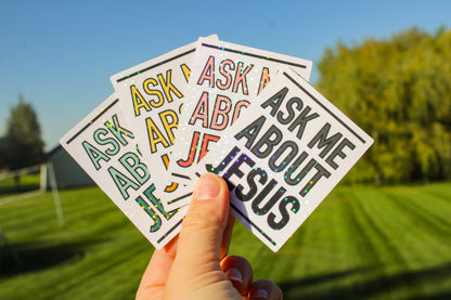 Ask Me About Jesus - Sunbeam Stickers