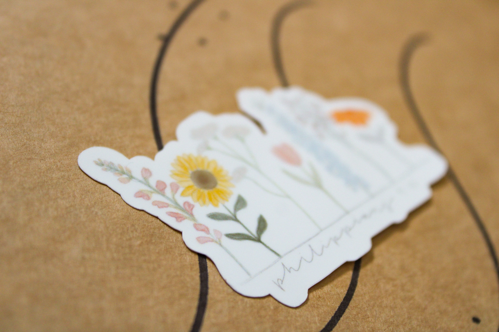 Philippians 4:13 - I Can Do All Things Through Christ (Assorted Flowers) - Sunbeam Stickers