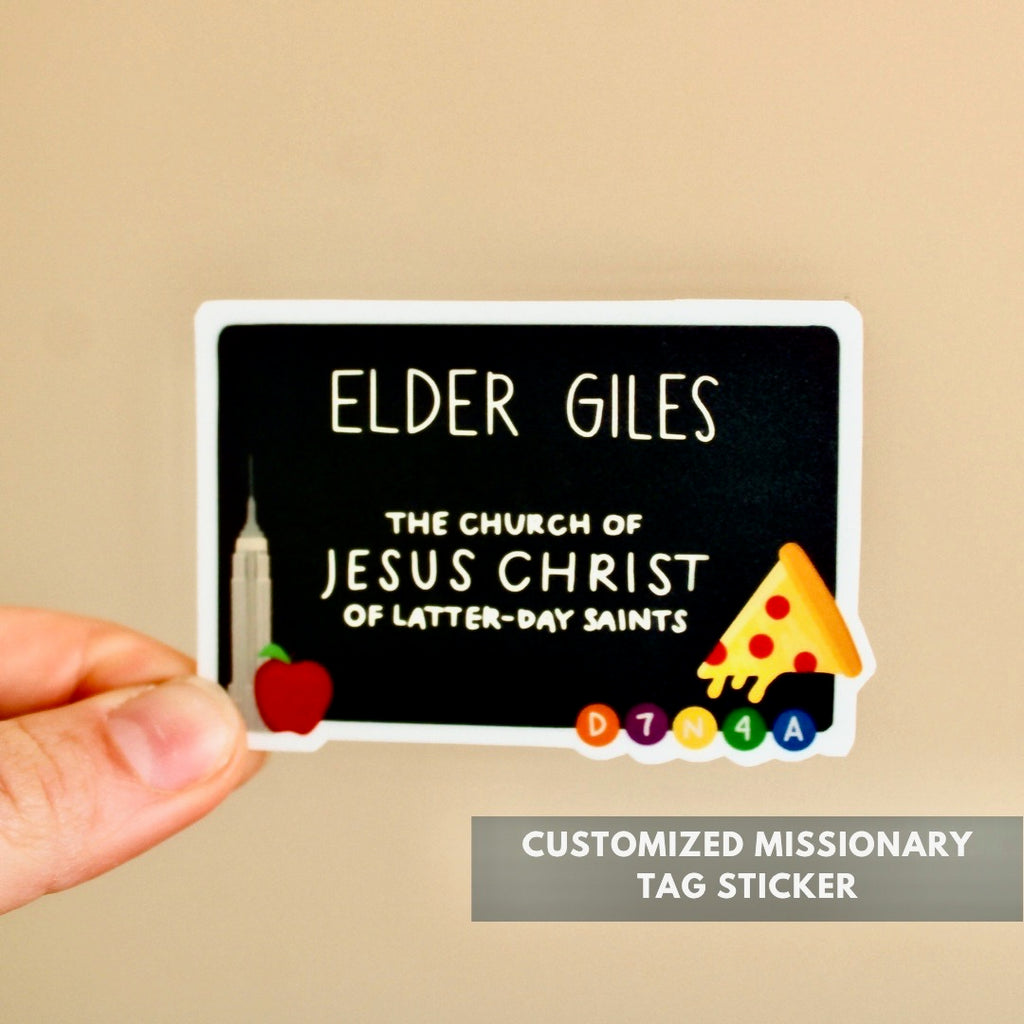 Customizable LDS Missionary Name Tag Sticker - Sunbeam Stickers