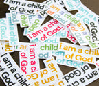 I am a Child of God (Set of 27) - English and Spanish - Sunbeam Stickers