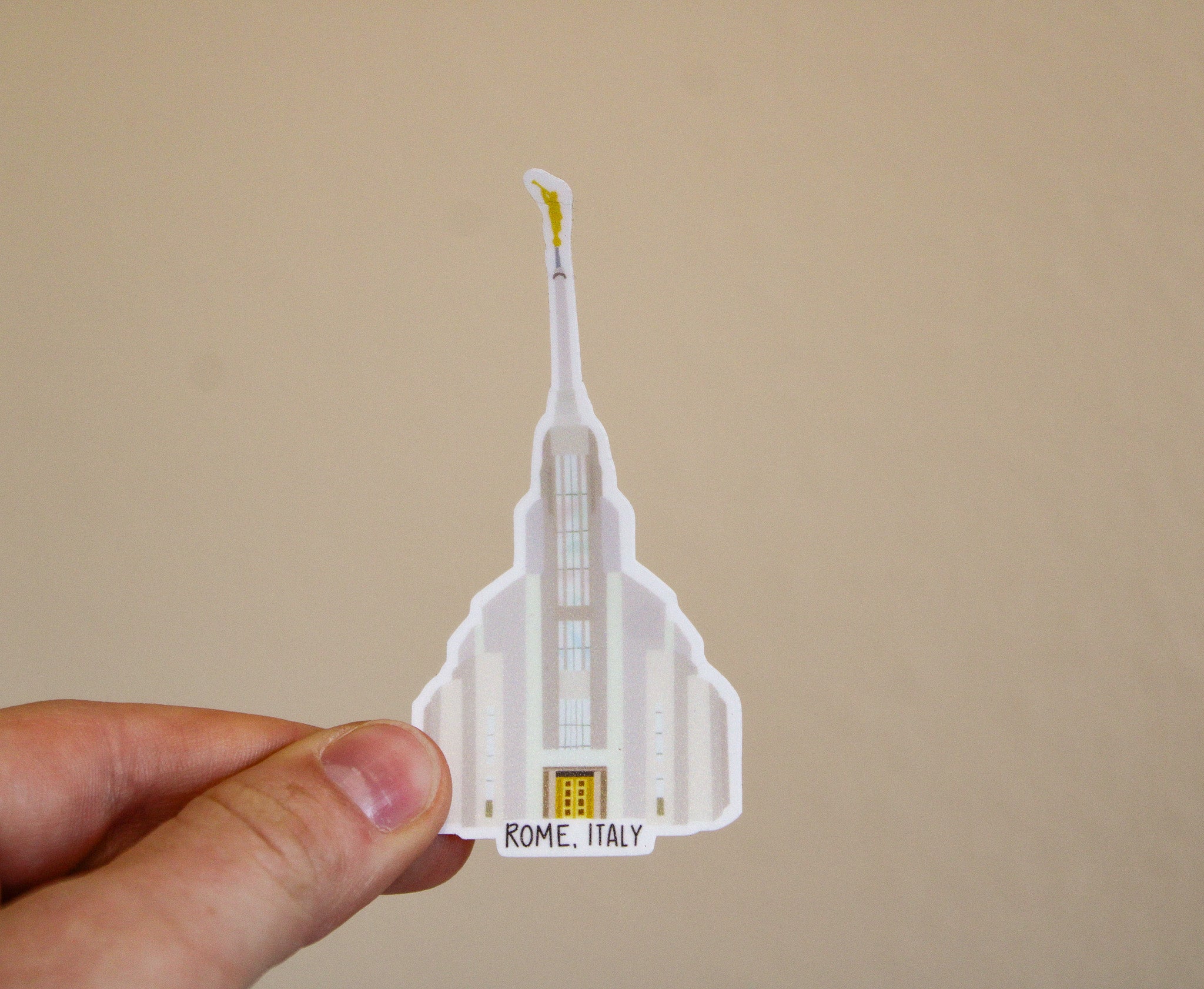 Rome, Italy LDS Temple - Sunbeam Stickers