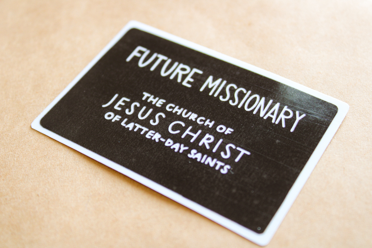 Future Missionary Tag Sticker