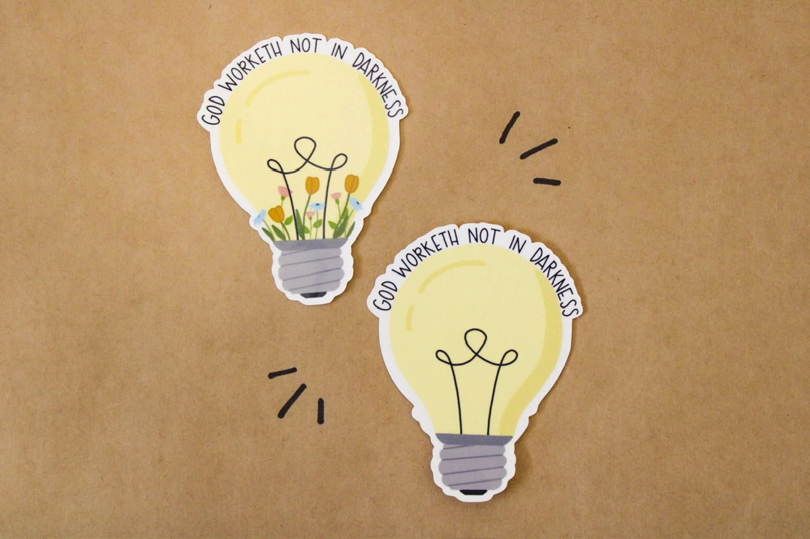 God Worketh Not in Darkness - Sunbeam Stickers