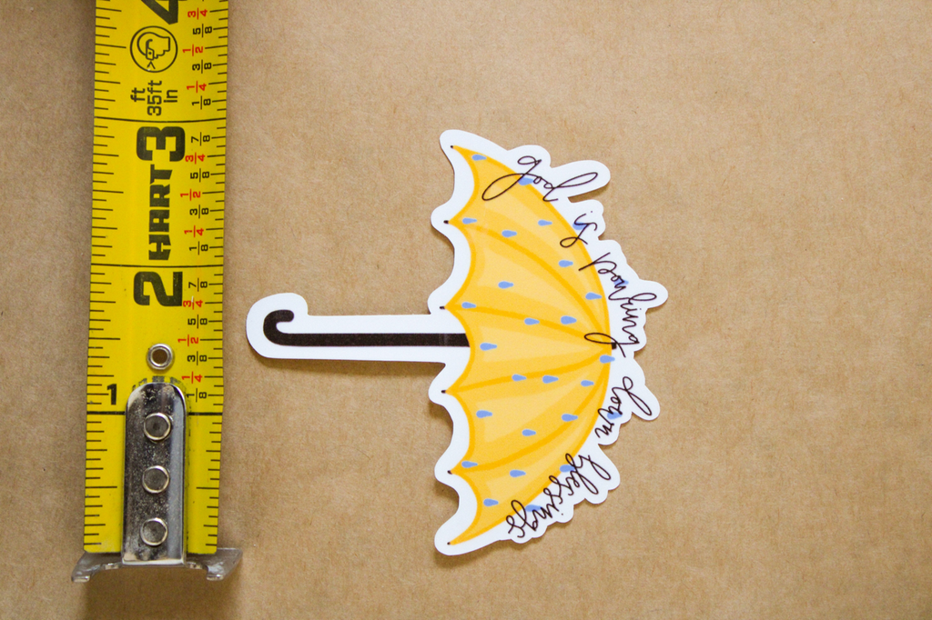 God is Pouring Down Blessings - Sunbeam Stickers