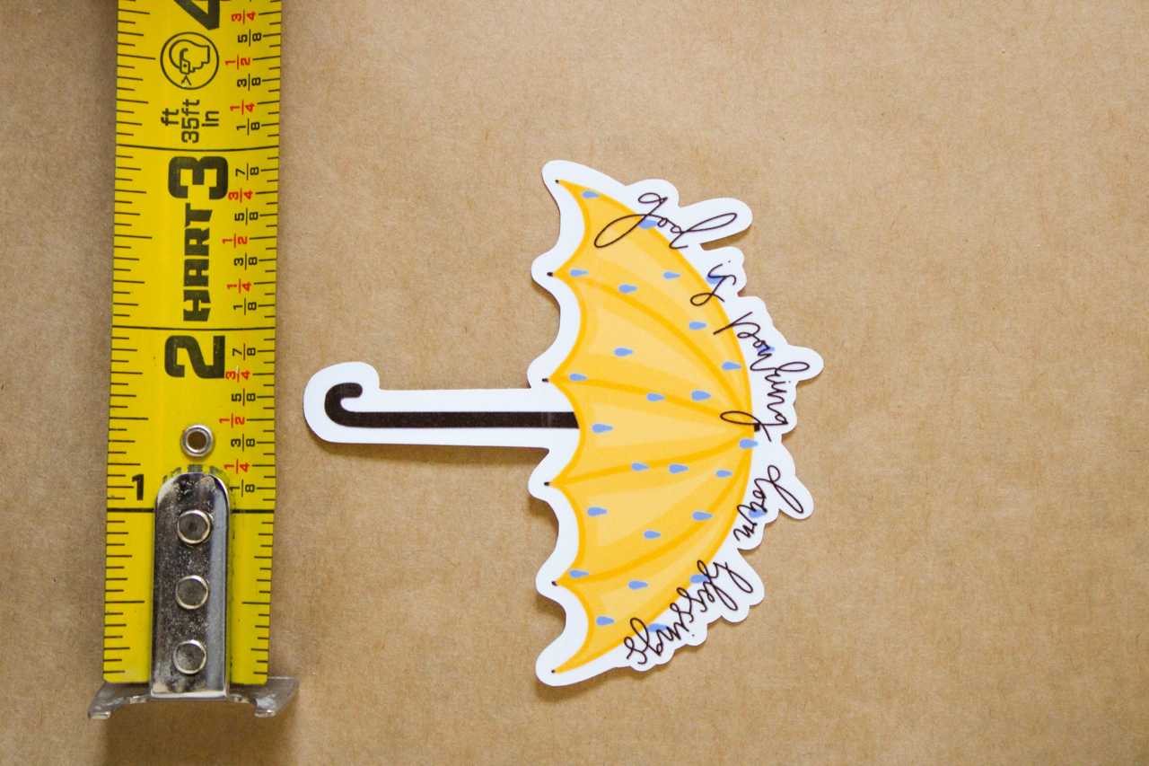 God is Pouring Down Blessings - Sunbeam Stickers