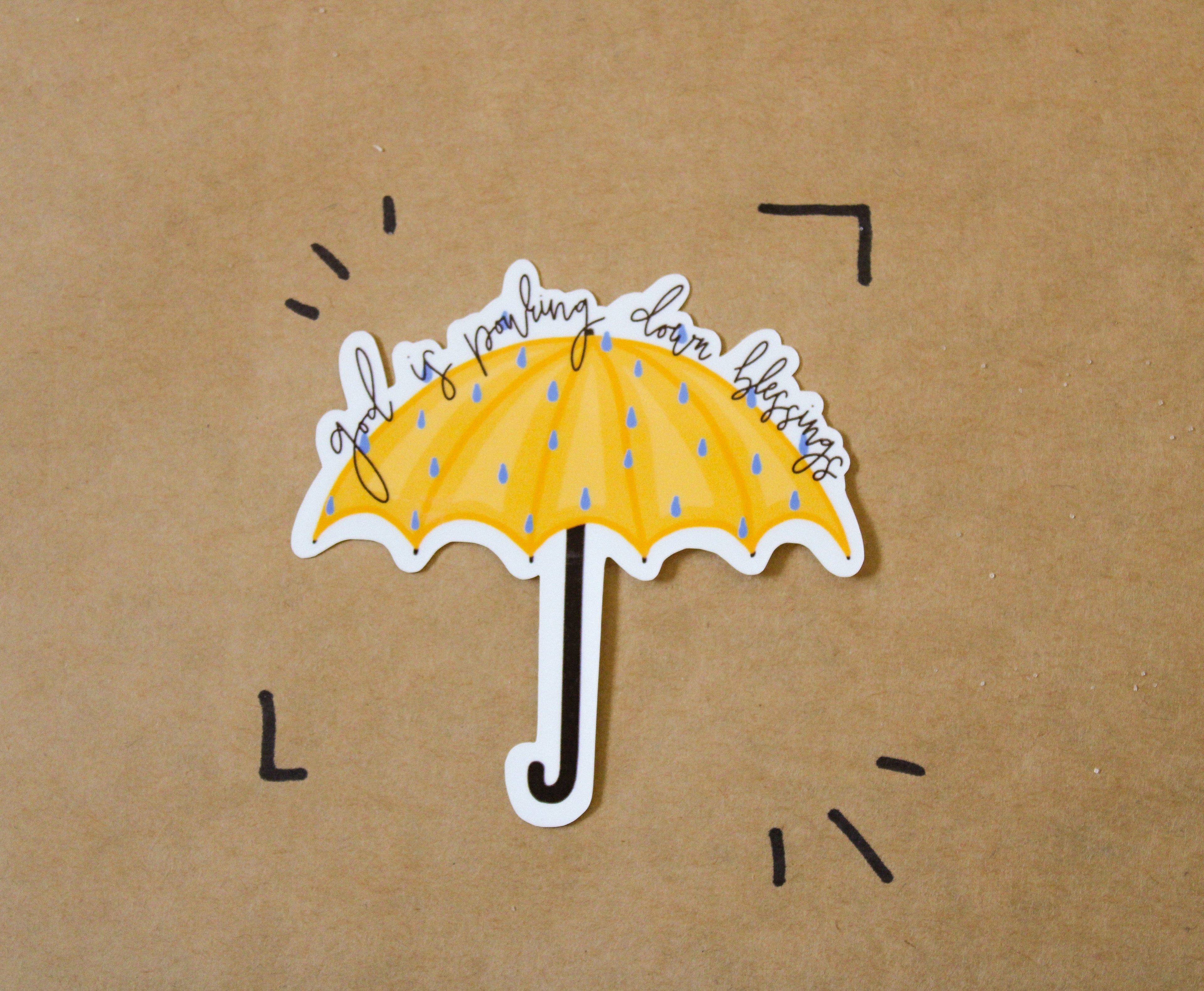 God is Pouring Down Blessings - Sunbeam Stickers