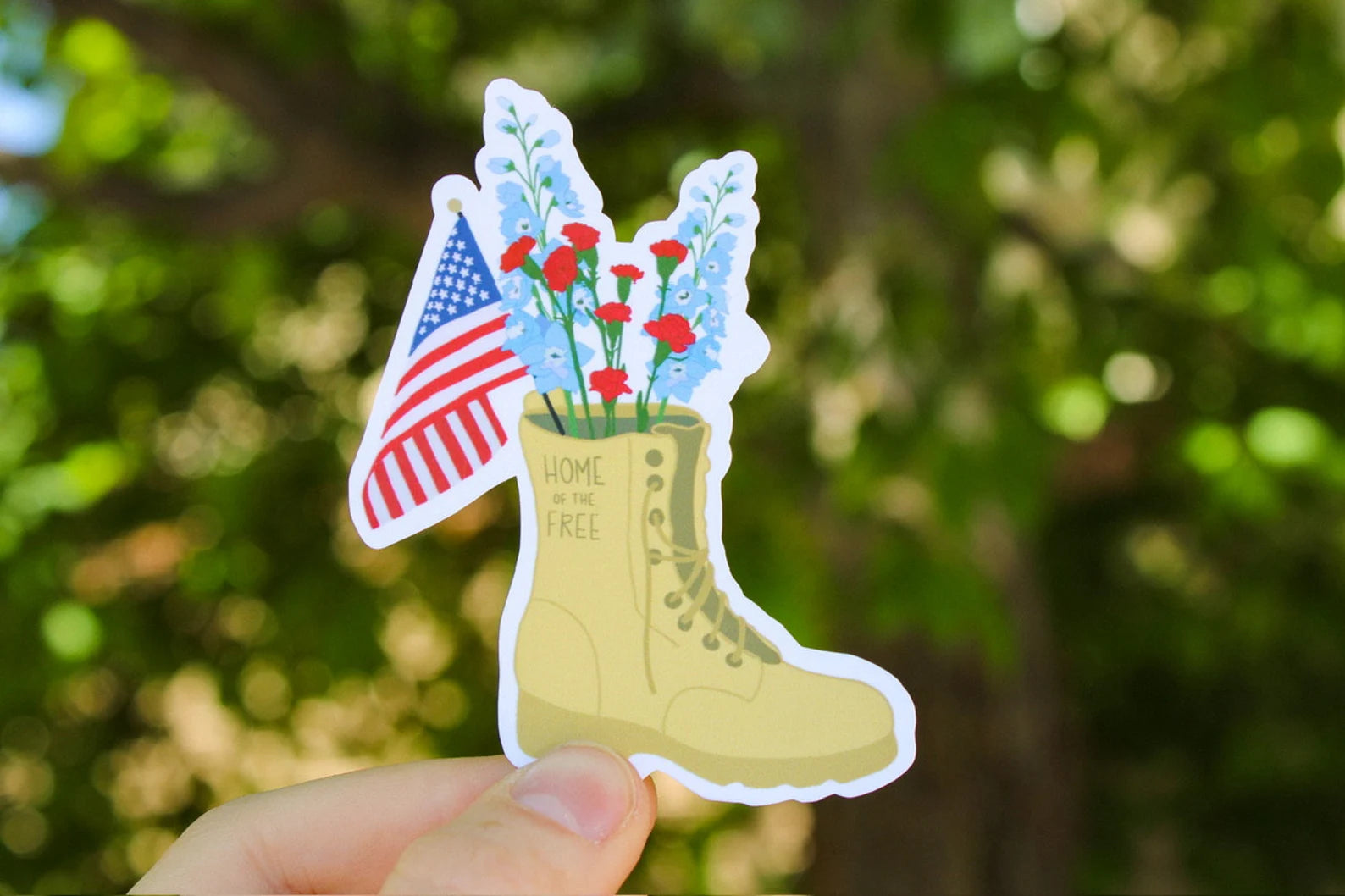 Home of the Free, Because of the Brave - Sunbeam Stickers