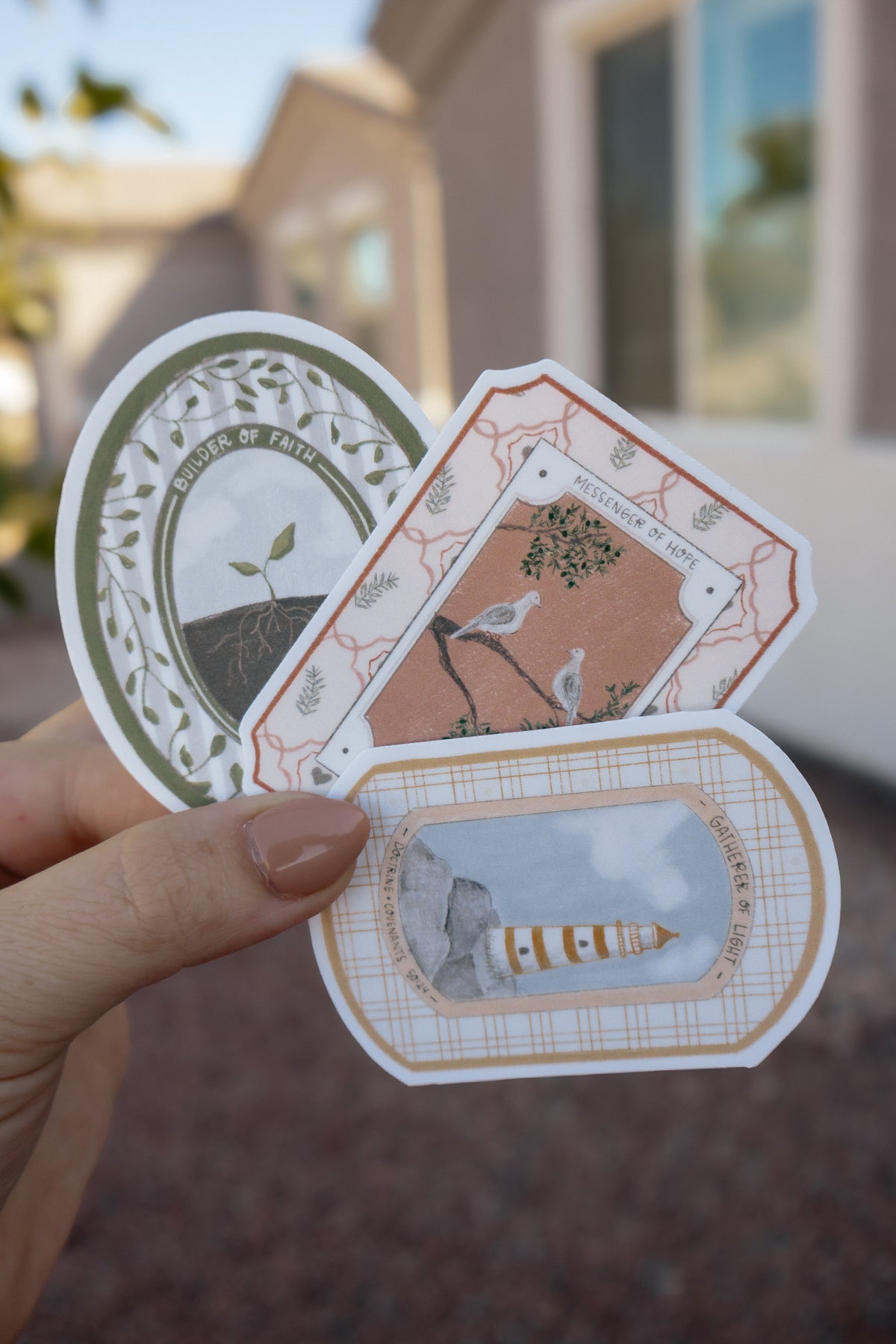 Young Women Class Stickers | Builder of Faith, Messenger of Hope, Gatherer of Light