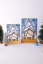Christ is Born Faux Stained Glass