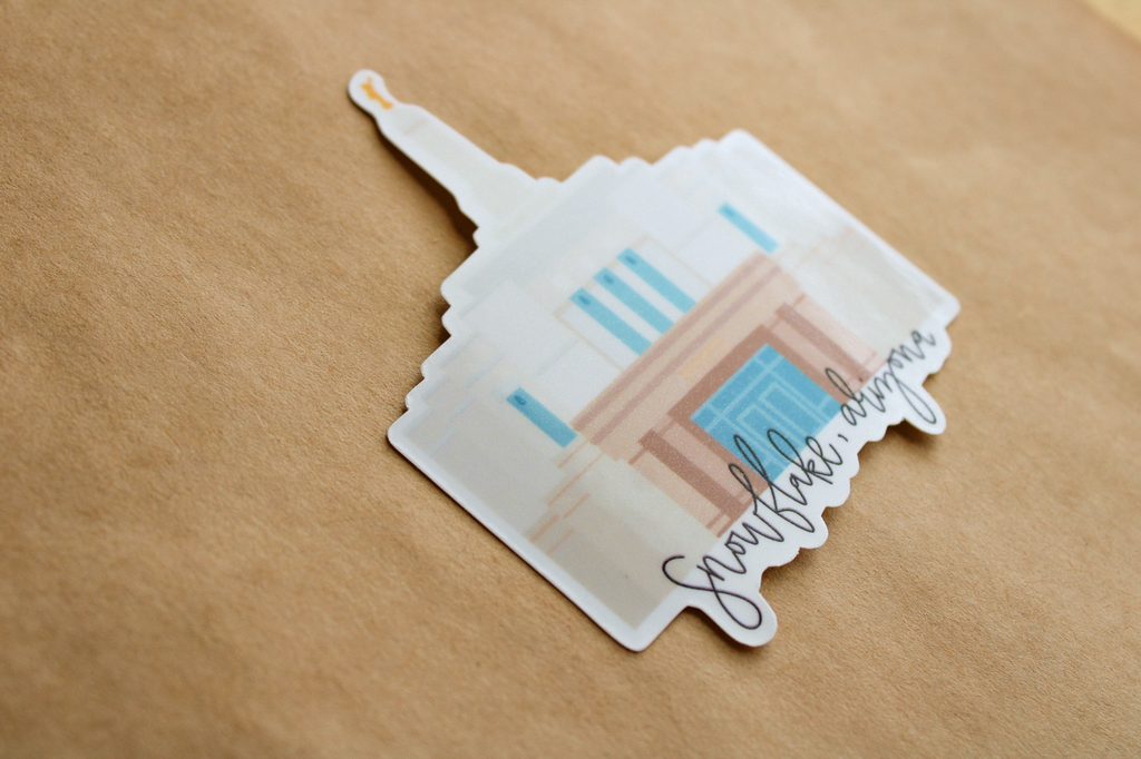 Snowflake, Arizona Temple - Sunbeam Stickers