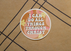 Philippians 4:13 - I Can Do All Things Through Christ (Retro) - Sunbeam Stickers