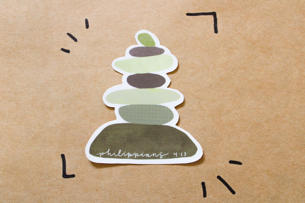 Philippians 4:13 - I Can Do All Things Through Christ - Sunbeam Stickers