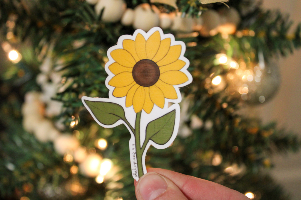 Philippians 4:13 - I Can Do All Things Through Christ (Sunflower) - Sunbeam Stickers